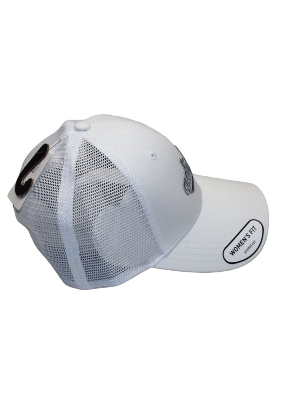 Adidas Baseball Cap Womens White Mesh Trucker Style Embroidered Logo Snapback - Picture 5 of 11